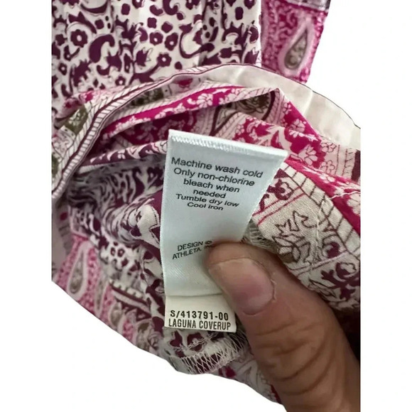 Athleta Laguna Cover-Up Paisley A-Line Dress Size Large - Picture 2 of 2